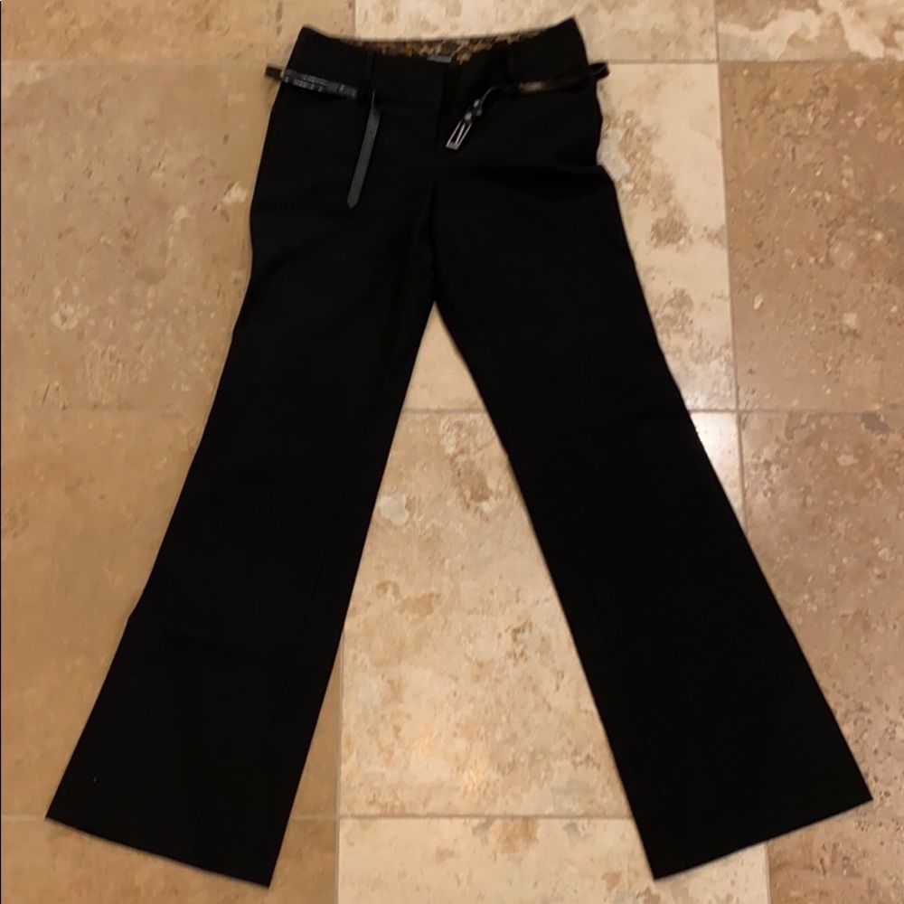 Express black Editor slacks size 0 with belt